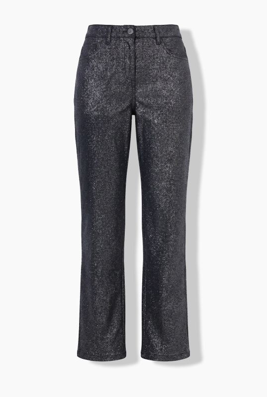 Sparkling Elastic Waist Pants