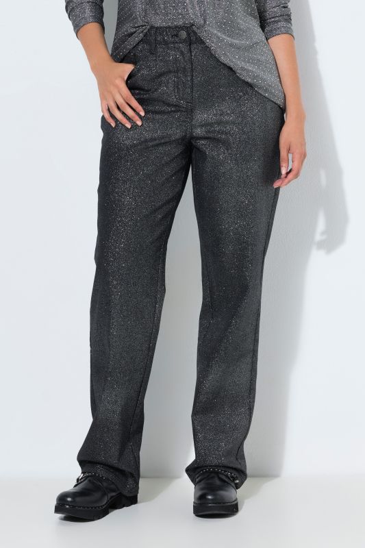Sparkling Elastic Waist Pants