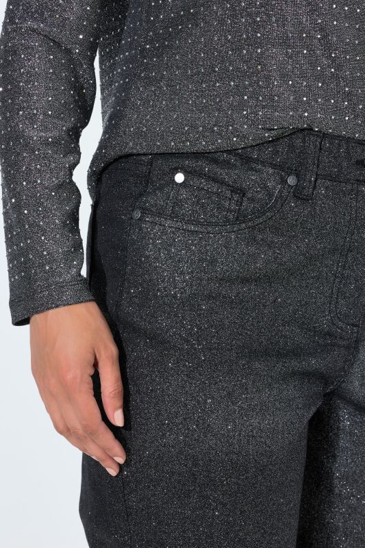 Sparkling Elastic Waist Pants