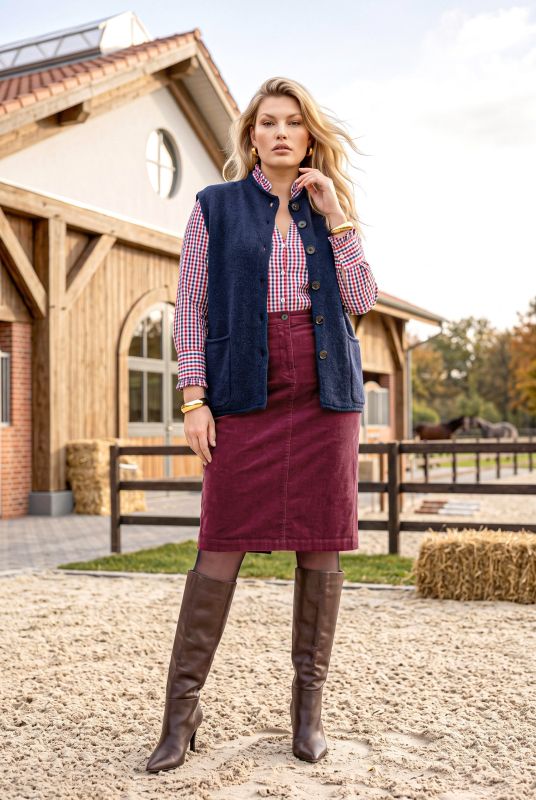 Rolled Edge Button-Down Sweater Vest