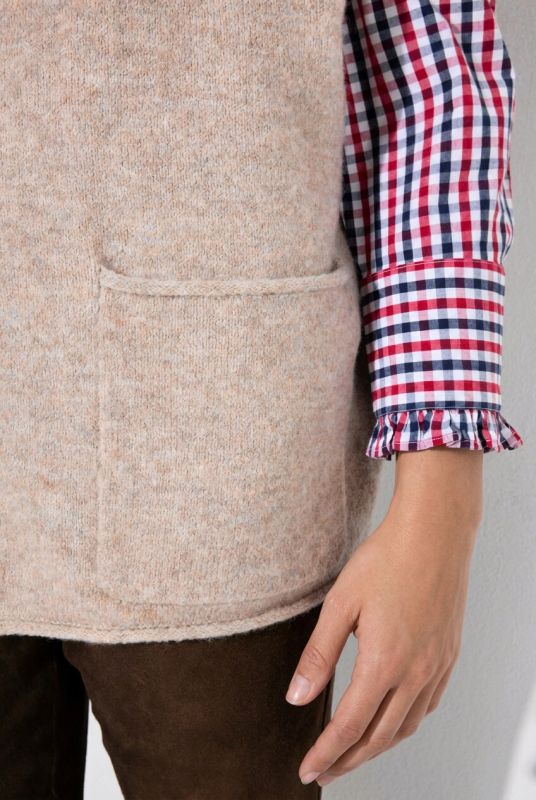 Rolled Edge Button-Down Sweater Vest