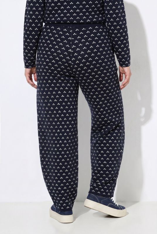 Eco Cotton Polka Dot Barrel Knit Pants