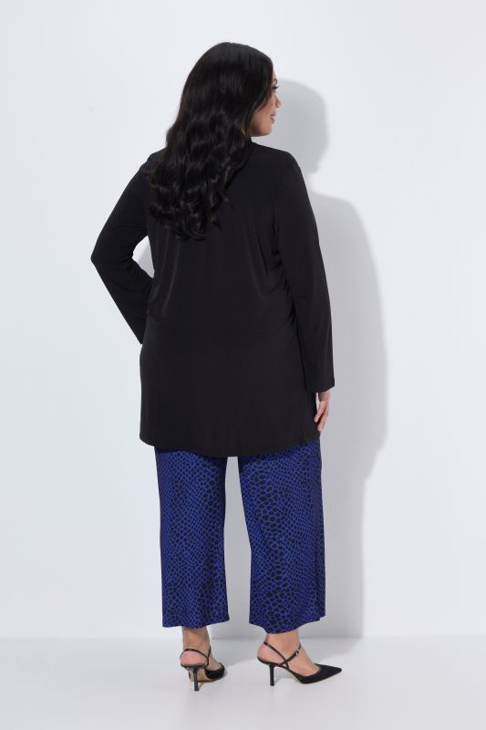 Matte Jersey Open Front Long Sleeve Jacket