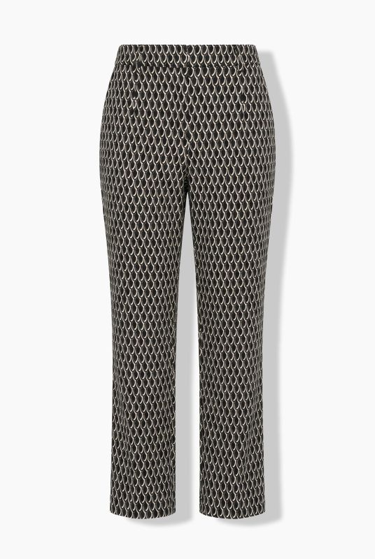 Geometric Textured Comfort Waist Pants