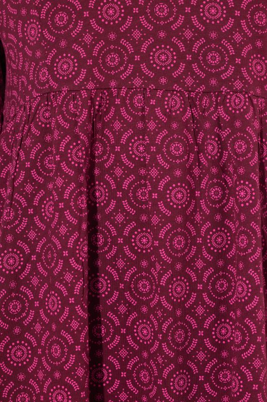 Geometric Print 3/4 Sleeve A-Line Dress