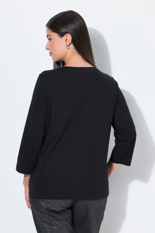 Ribbon Motif 3/4 Sleeve Tee