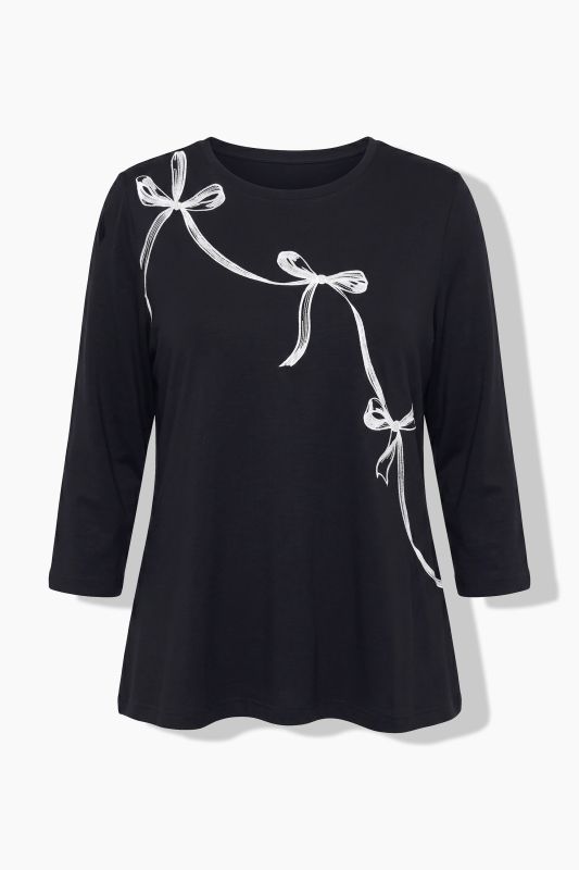 Ribbon Motif 3/4 Sleeve Tee