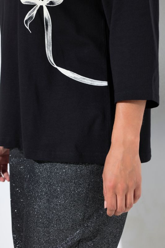 Ribbon Motif 3/4 Sleeve Tee