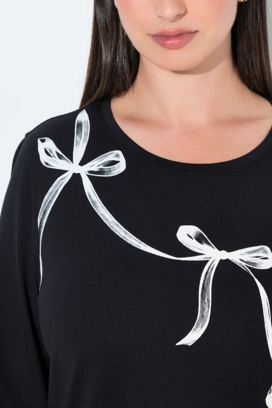 Ribbon Motif 3/4 Sleeve Tee