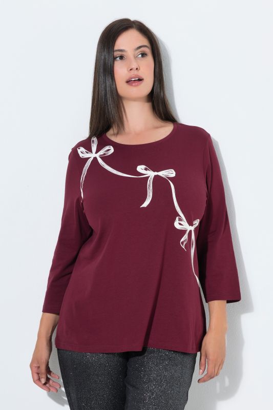 Ribbon Motif 3/4 Sleeve Tee
