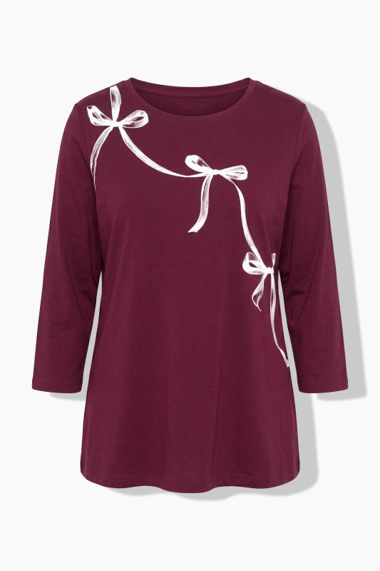 Ribbon Motif 3/4 Sleeve Tee