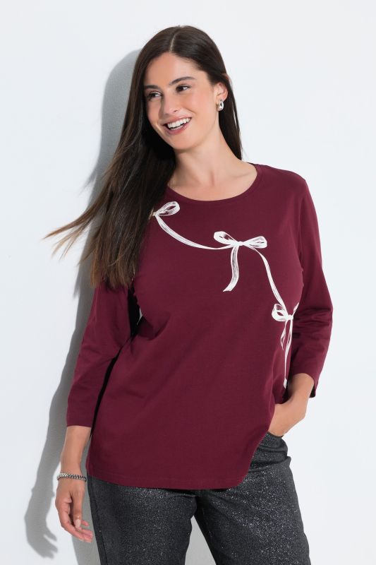 Ribbon Motif 3/4 Sleeve Tee