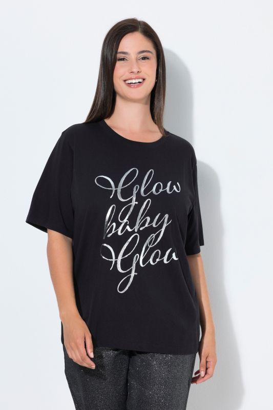 Glow Baby Glow Short Sleeve Metallic Lettering Tee