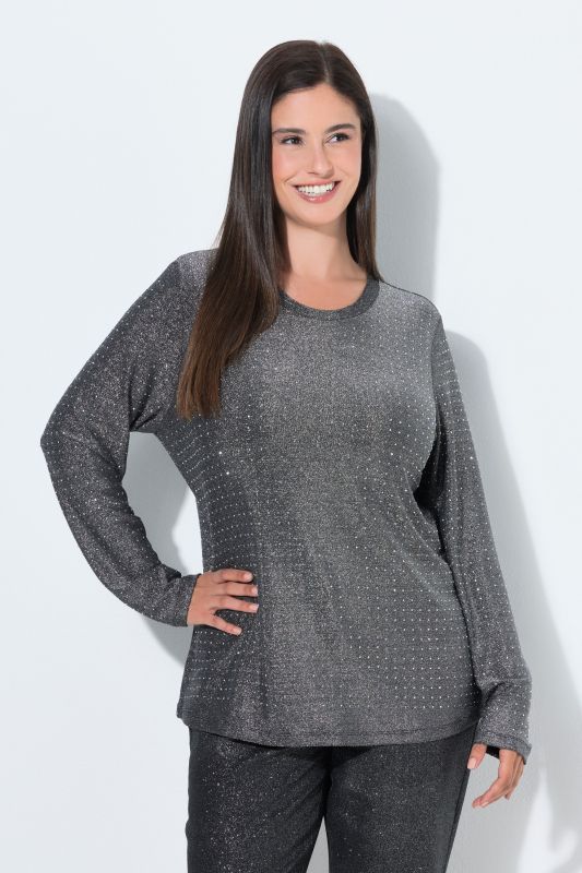 Glitter and Rhinestone Long Sleeve Tee