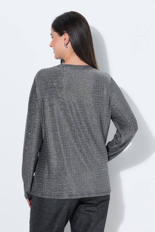 Glitter and Rhinestone Long Sleeve Tee