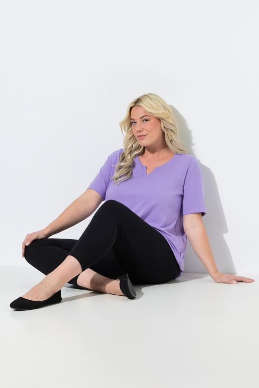 Cropped Elastic Waist Leggings