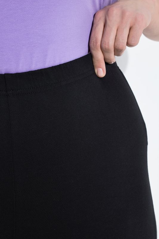 Cropped Elastic Waist Leggings