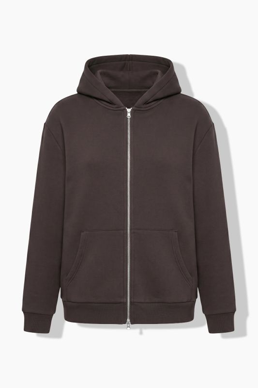 Faux Fur-Lined Zip-Up Hoodie