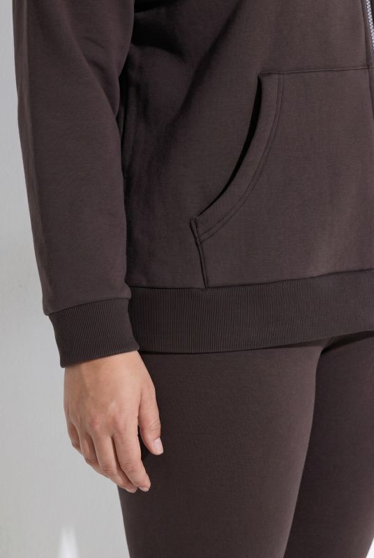 Faux Fur-Lined Zip-Up Hoodie
