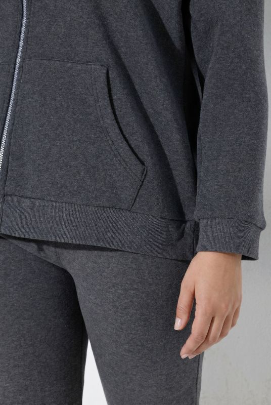 Faux Fur-Lined Zip-Up Hoodie