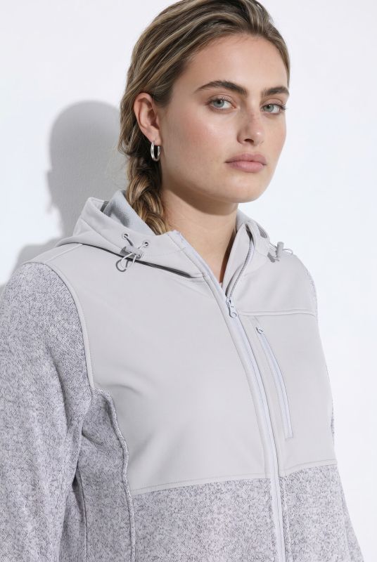 Knit Fleece Softshell Trim Jacket