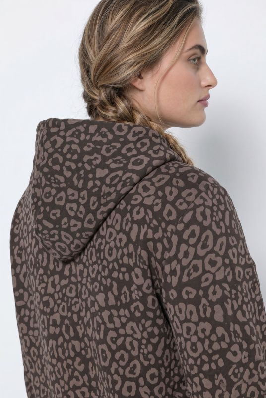 Faux Fur-Lined Allover Print Onesie Pajamas