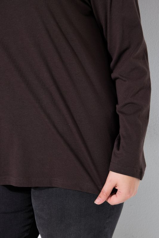 V-Neck Long Sleeve Basic Cotton Tee