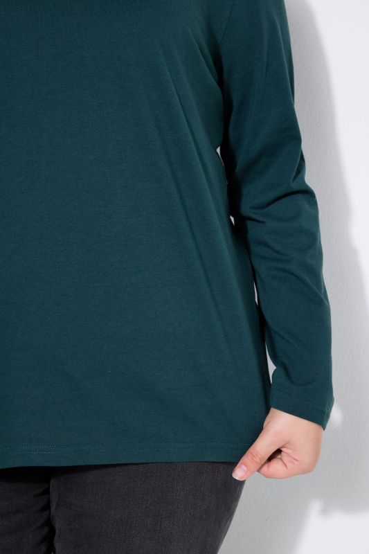 V-Neck Long Sleeve Basic Cotton Tee