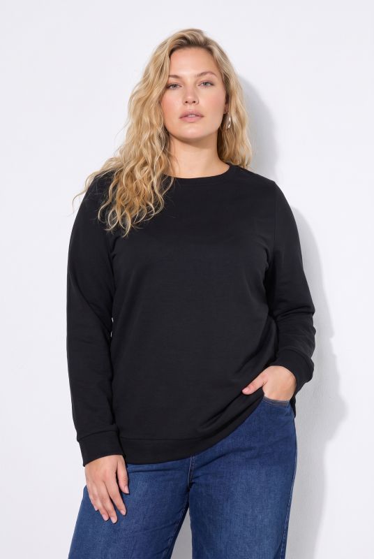 Classic Round Neck Long Sleeve Brushed Sweatshirt