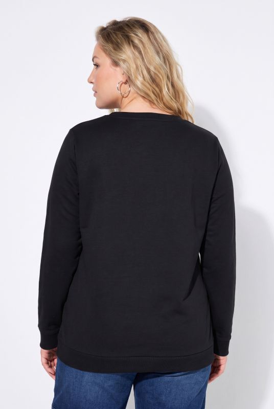Classic Round Neck Long Sleeve Brushed Sweatshirt