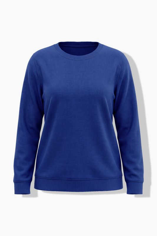 Classic Round Neck Long Sleeve Brushed Sweatshirt