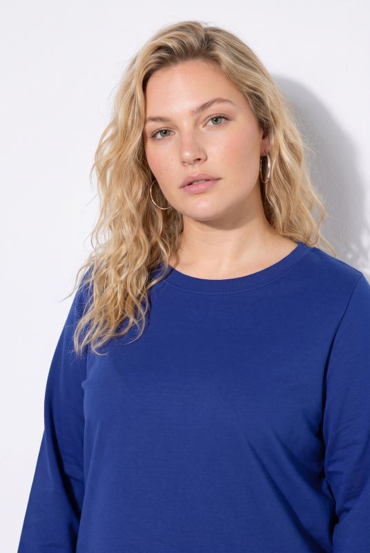 Classic Round Neck Long Sleeve Brushed Sweatshirt
