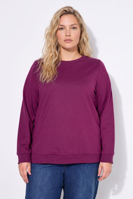 Classic Round Neck Long Sleeve Brushed Sweatshirt