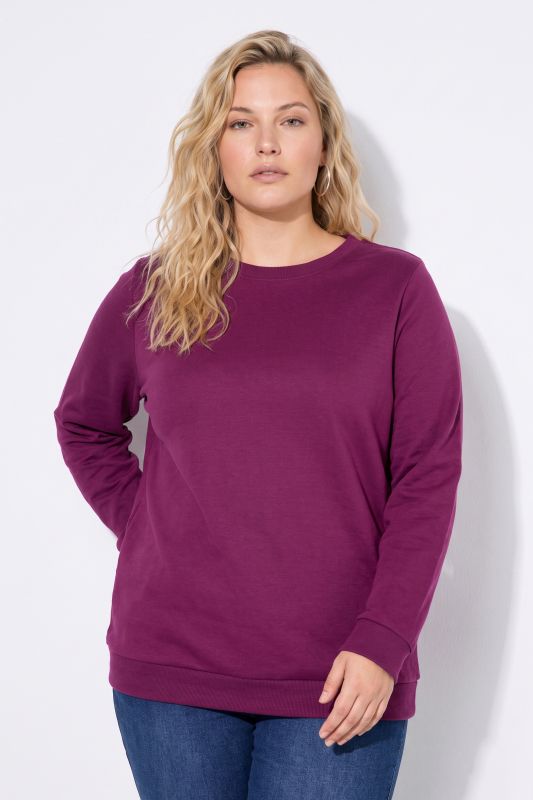 Classic Round Neck Long Sleeve Brushed Sweatshirt