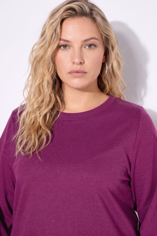 Classic Round Neck Long Sleeve Brushed Sweatshirt