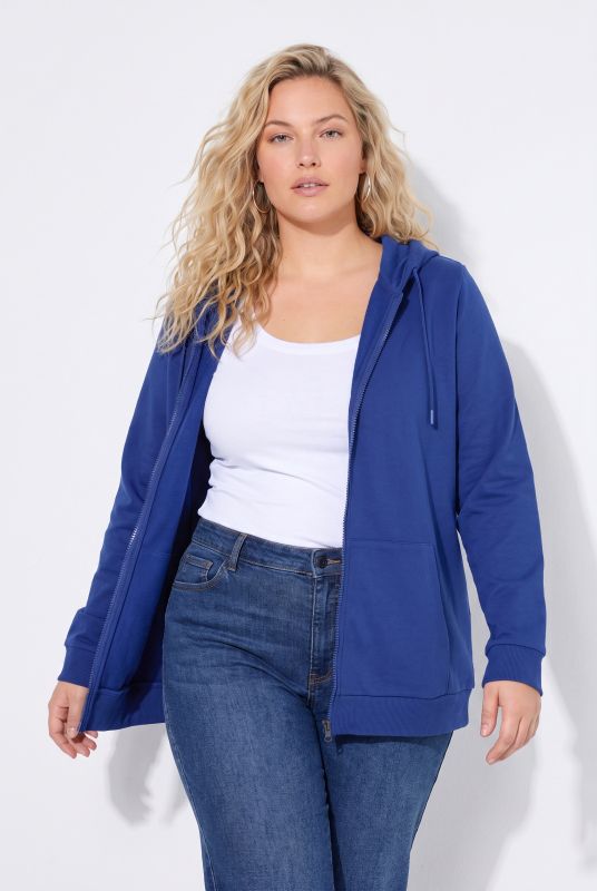Zip Sweatshirt Long Sleeve Relaxed Fit Pocket Hoodie