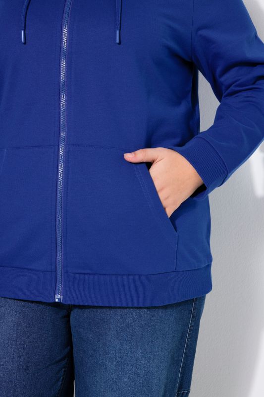 Zip Sweatshirt Long Sleeve Relaxed Fit Pocket Hoodie