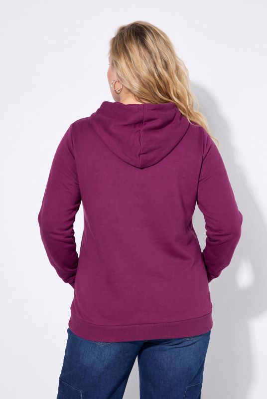 Zip Sweatshirt Long Sleeve Relaxed Fit Pocket Hoodie