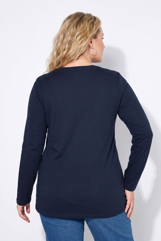 2 Pack Long Sleeve Round Neck Cotton Tees