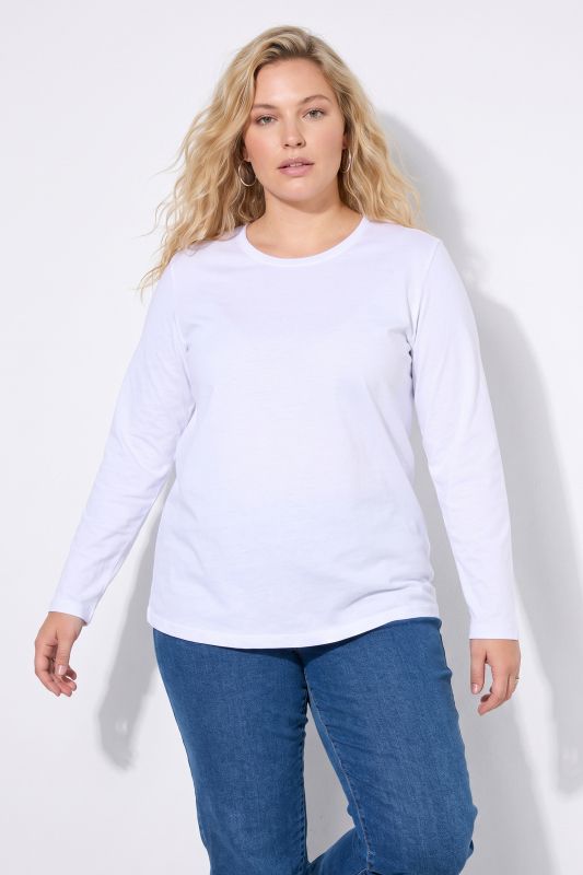 2 Pack Long Sleeve Round Neck Cotton Tees