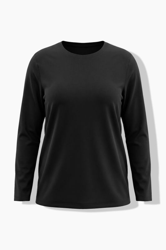 2 Pack Round Neck Cotton Long Sleeve Relaxed Fit Tees