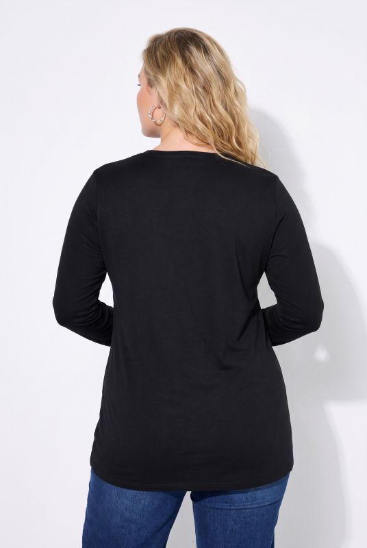 2 Pack Round Neck Cotton Long Sleeve Relaxed Fit Tees