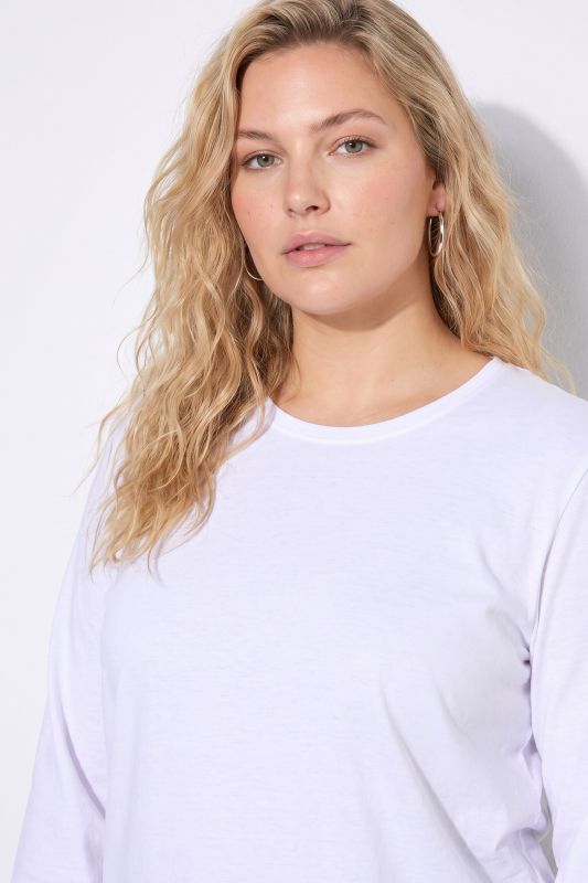 2 Pack Round Neck Cotton Long Sleeve Relaxed Fit Tees