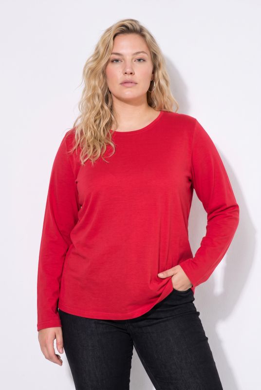 2 Pack Round Neck Cotton Long Sleeve Relaxed Fit Tees