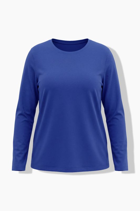 2 Pack Round Neck Cotton Long Sleeve Relaxed Fit Tees