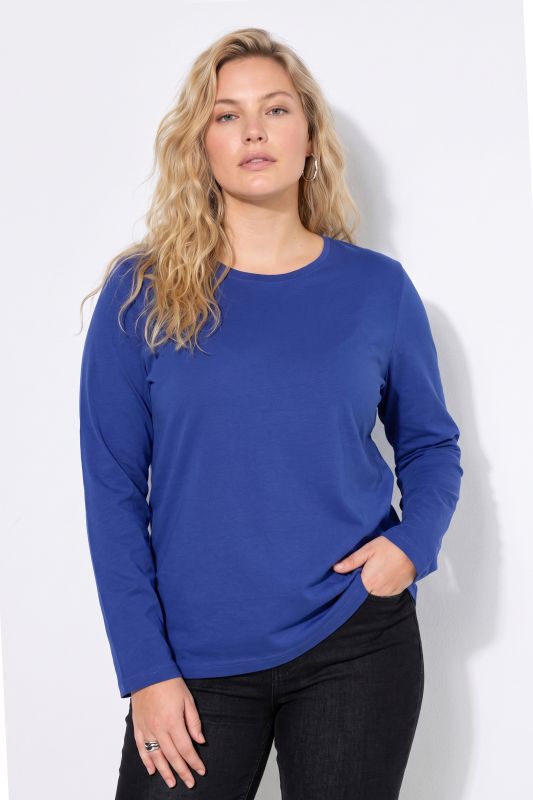 2 Pack Round Neck Cotton Long Sleeve Relaxed Fit Tees