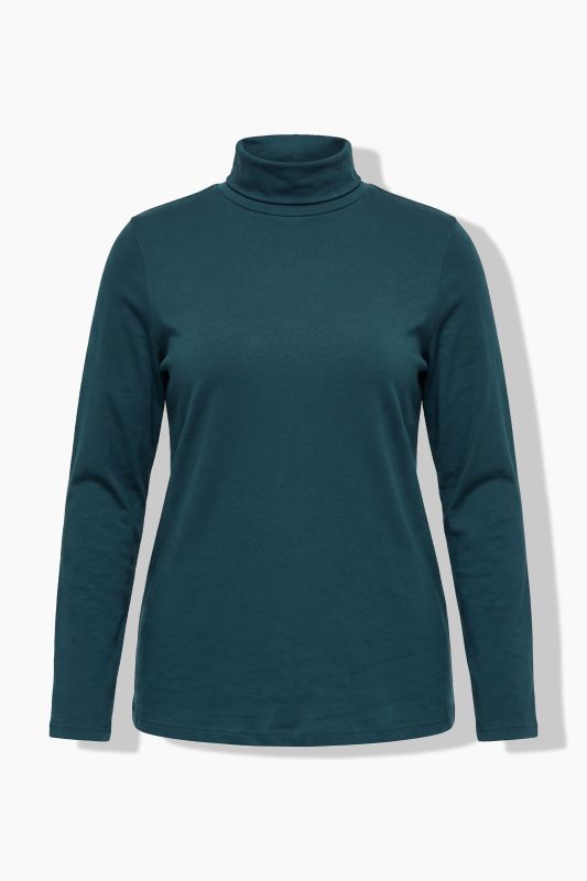 Round Neck Relaxed Fit Long Sleeve Turtleneck