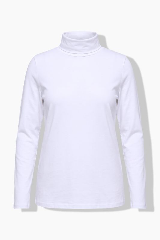 Round Neck Relaxed Fit Long Sleeve Turtleneck