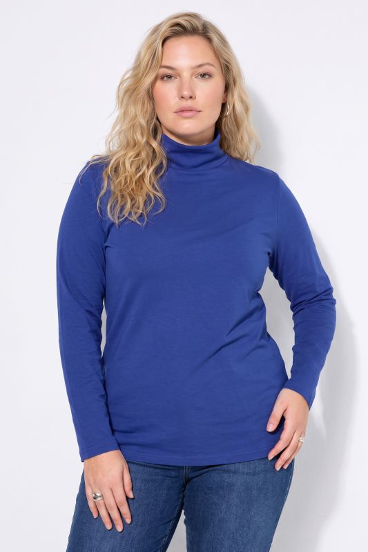 Round Neck Relaxed Fit Long Sleeve Turtleneck