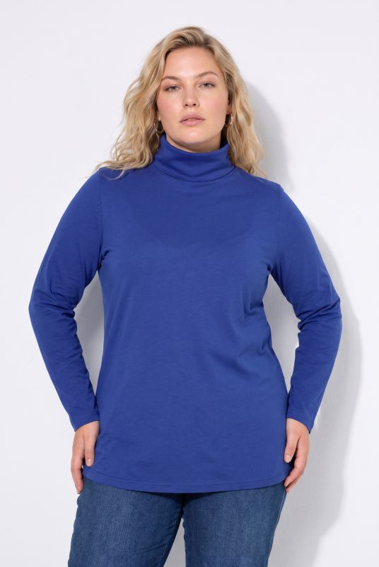 Round Neck Relaxed Fit Long Sleeve Turtleneck